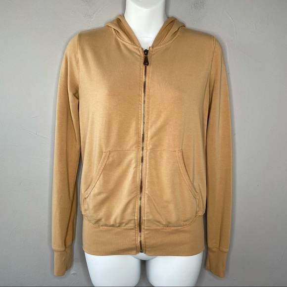 Splendid Jackets & Blazers - SPLENDID Tan Zip Up Hoodie Jacket